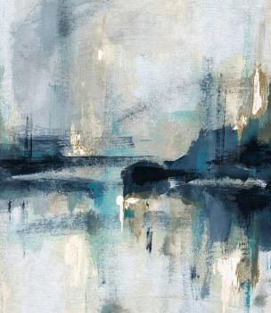 Light Blue Seaside Abstract Painting